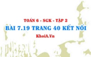 Bài 7.19 trang 40 Toán 6 Tập 2 Kết nối tri thức